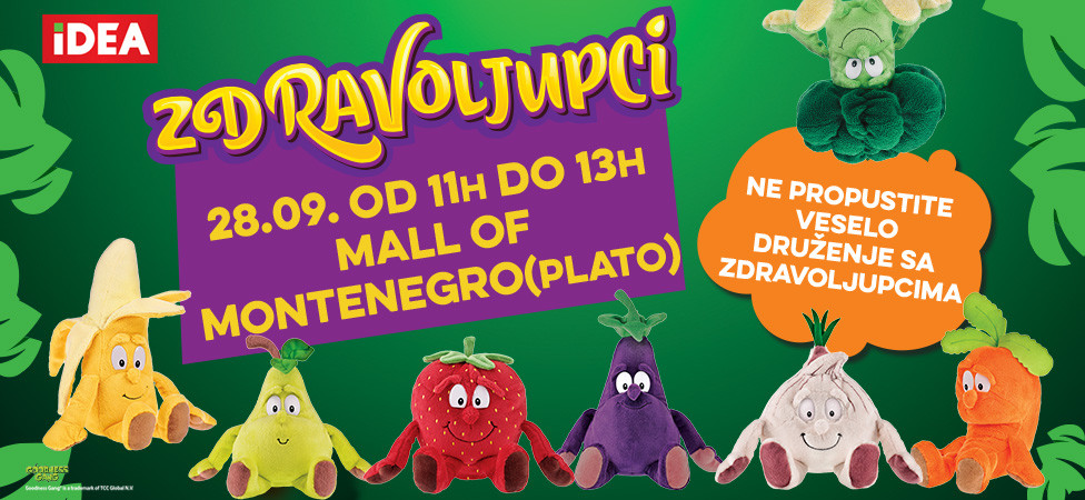 Druženje sa Zdravoljupcima ispred Mall of Montenegro