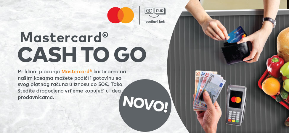 Cash to go od sada dostupan i u IDEA marketima širom Crne Gore 