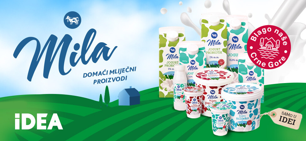 Domaći mliječni proizvodi Mila - samo u IDEA prodavnicama