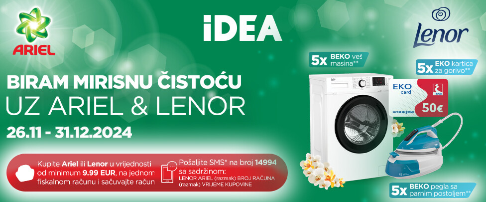Nagradna igra u IDEI - Biram mirisnu čistoću uz Ariel i Lenor