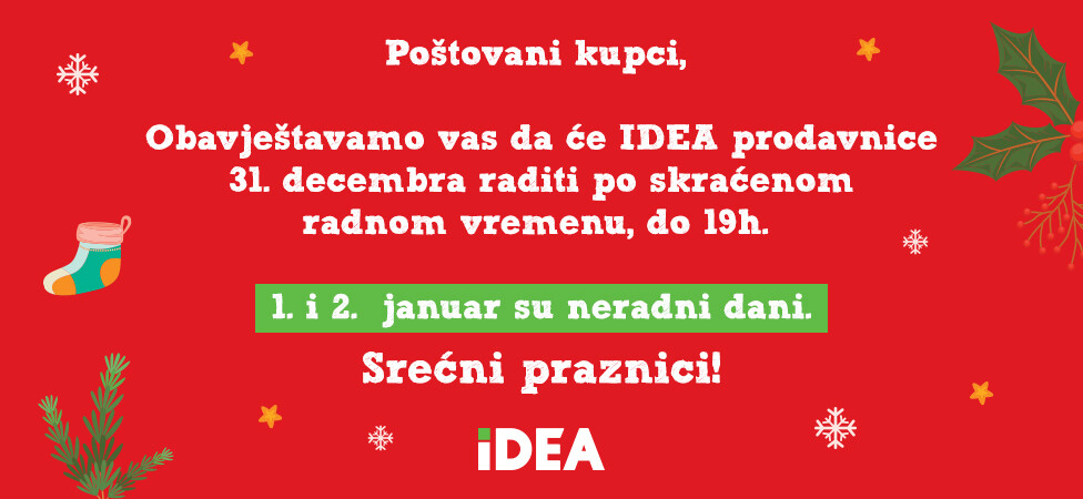 Obavještenje o neradnim danima