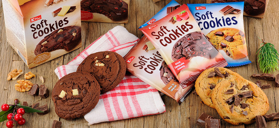 Potražite nove K Plus Soft cookies - mekan i ukusan keks s komadićima čokolade
